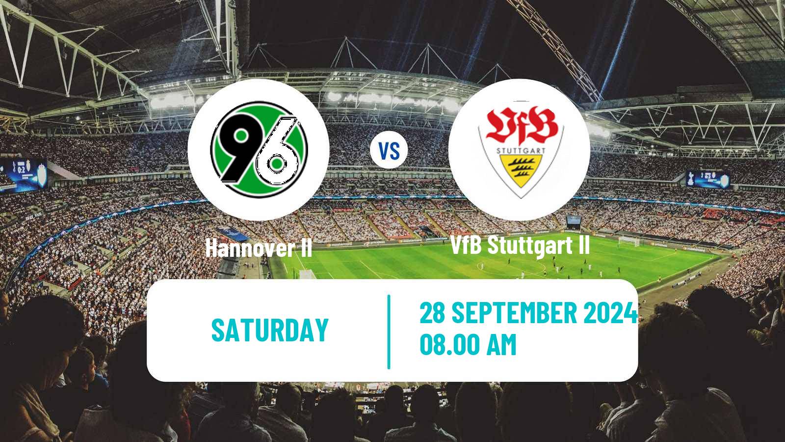 Soccer German 3 Bundesliga Hannover II - VfB Stuttgart II