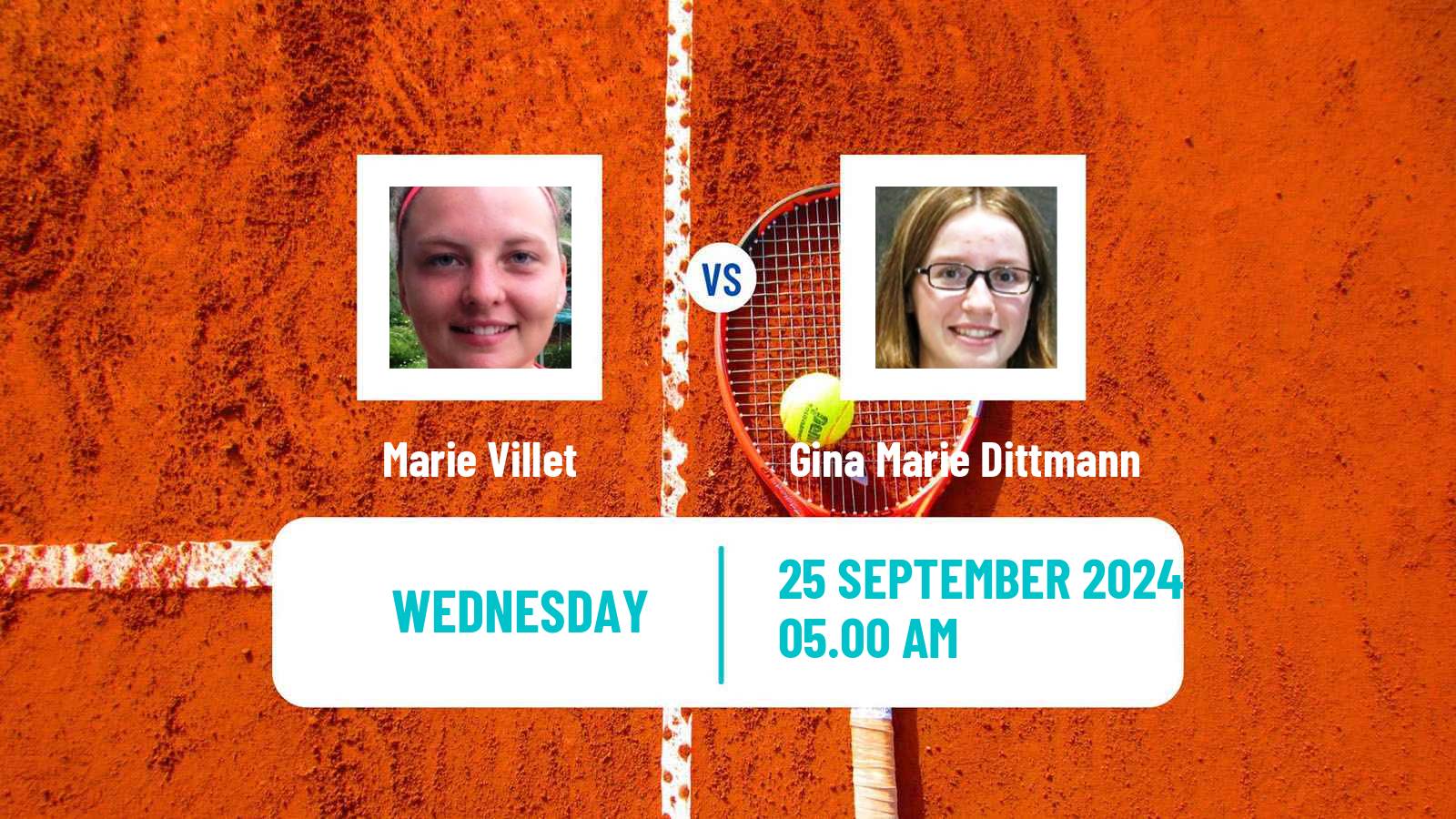 Tennis ITF W15 Monastir 51 Women 2024 Marie Villet - Gina Marie Dittmann