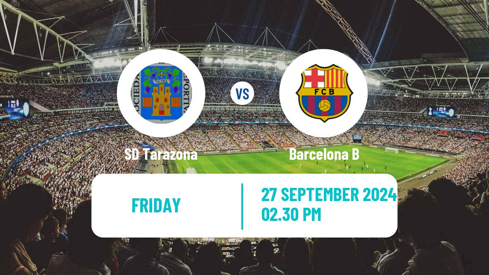 Soccer Spanish Primera RFEF Group 1 Tarazona - Barcelona B