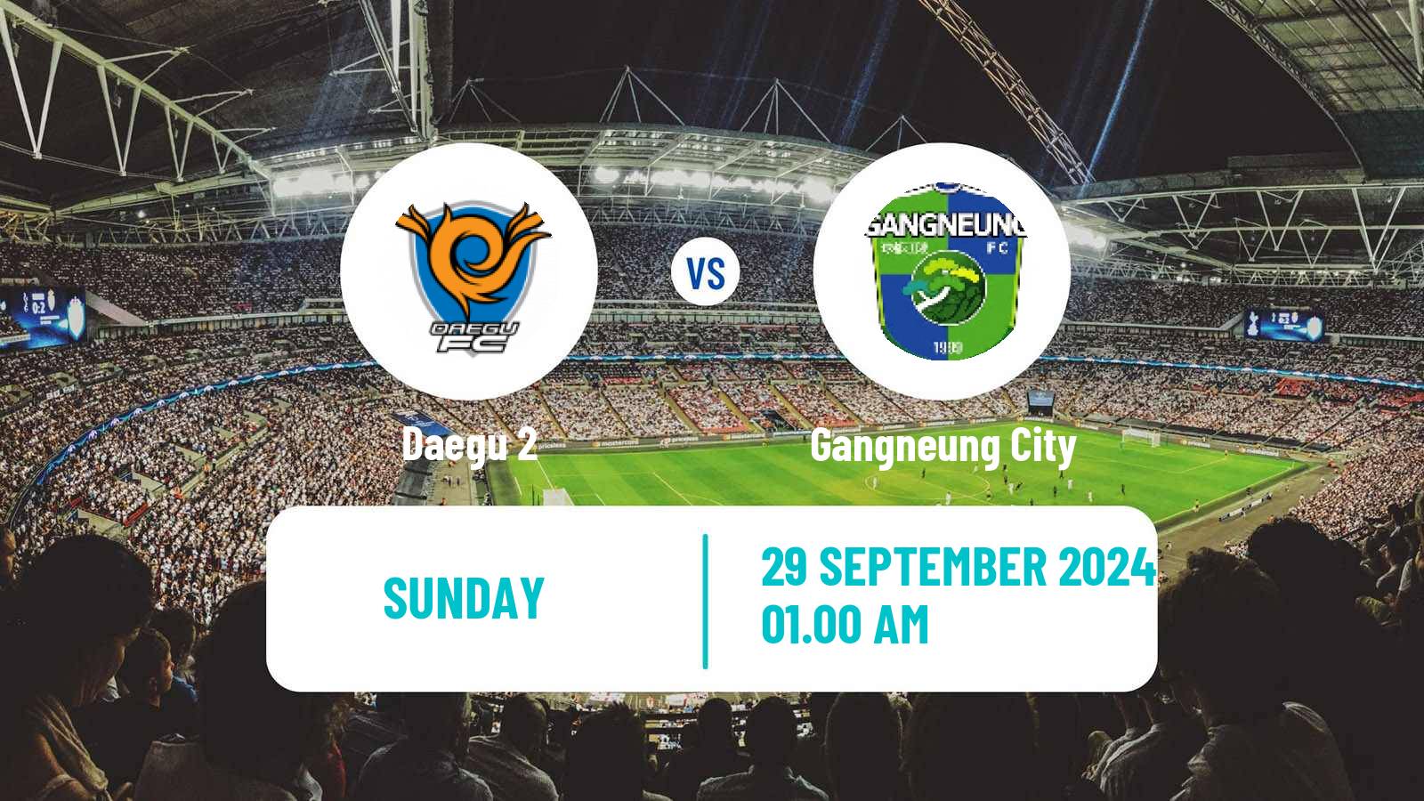 Soccer South Korean K3 League Daegu 2 - Gangneung City