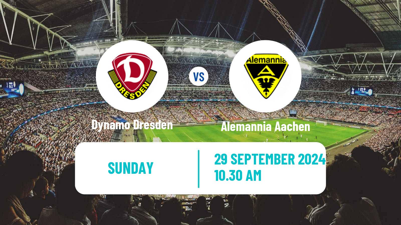 Soccer German 3 Bundesliga Dynamo Dresden - Alemannia Aachen