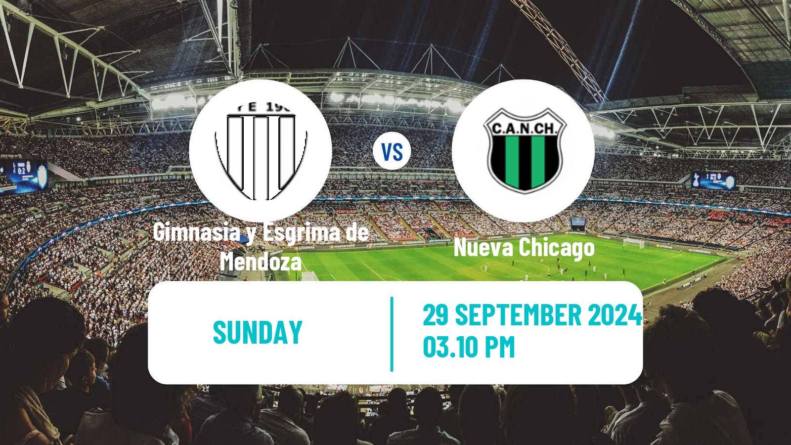 Soccer Argentinian Primera Nacional Gimnasia y Esgrima de Mendoza - Nueva Chicago