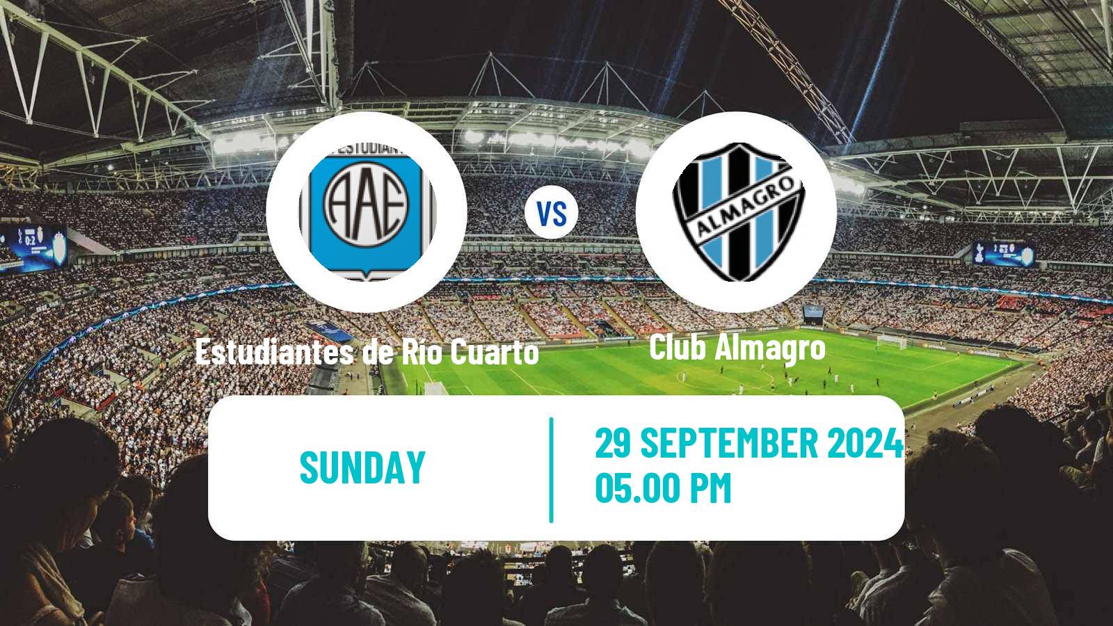 Soccer Argentinian Primera Nacional Estudiantes de Río Cuarto - Club Almagro