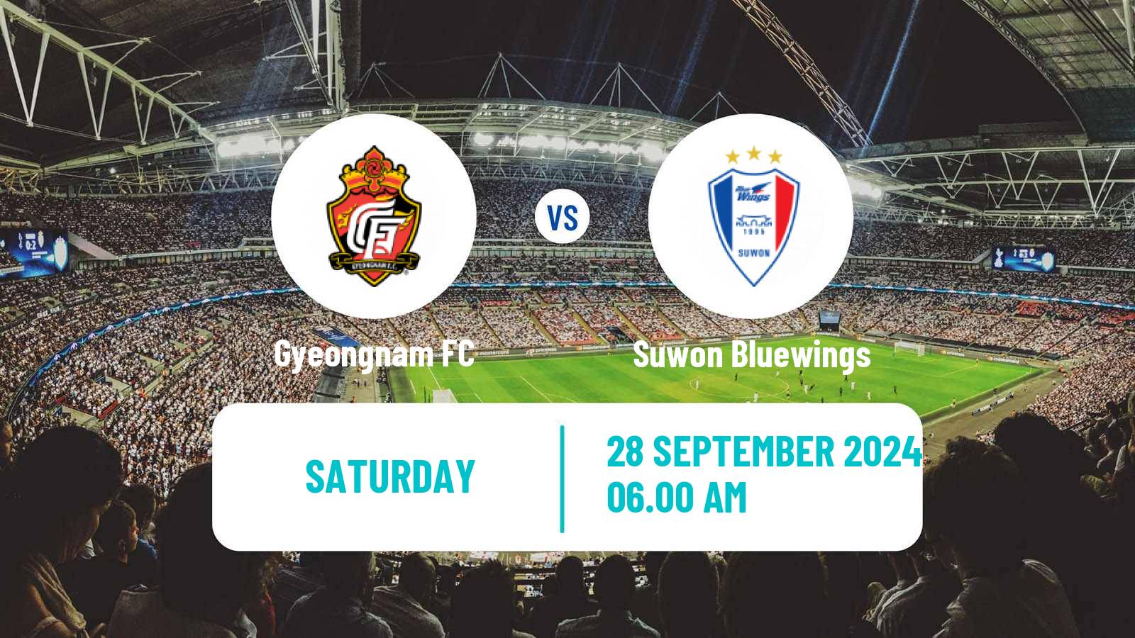 Soccer South Korean K-League 2 Gyeongnam - Suwon Bluewings