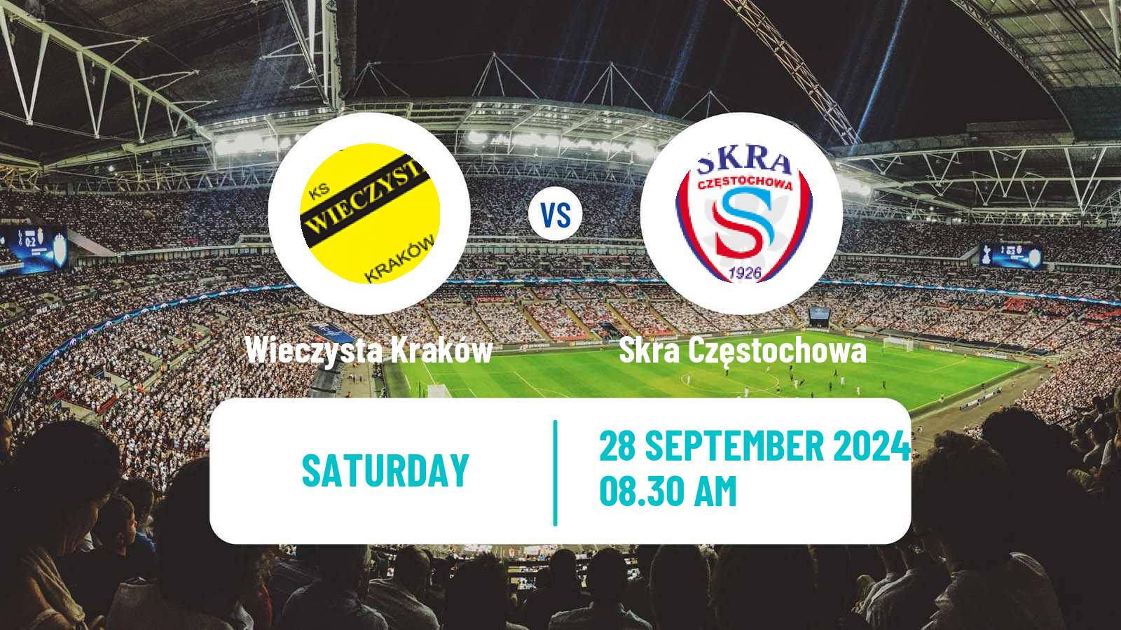 Soccer Polish Division 2 Wieczysta Kraków - Skra Częstochowa