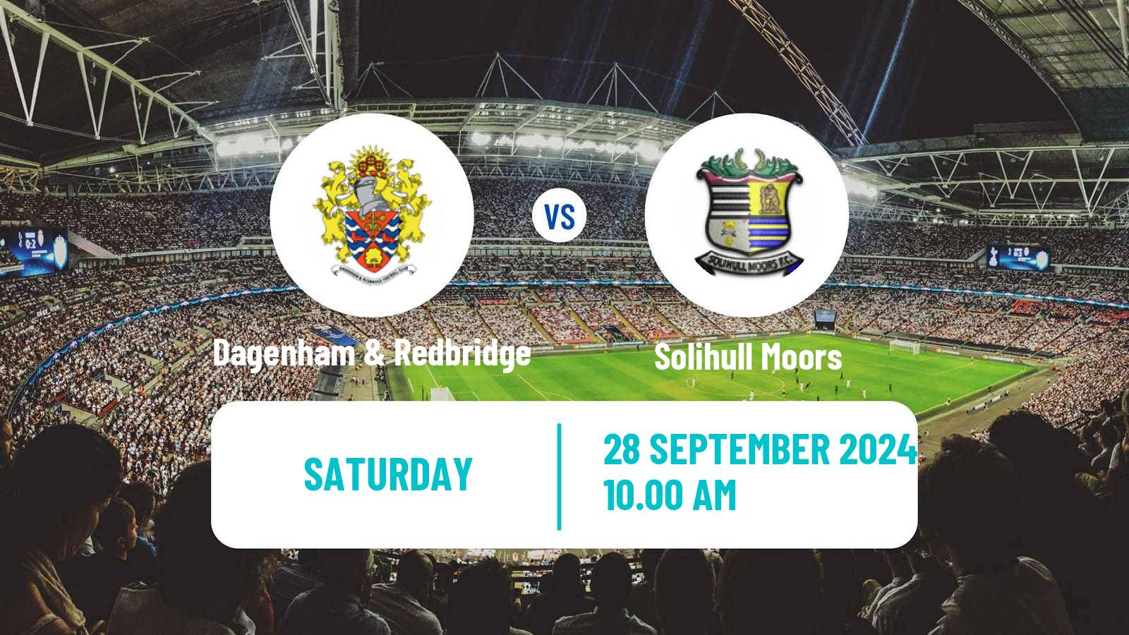 Soccer English National League Dagenham & Redbridge - Solihull Moors