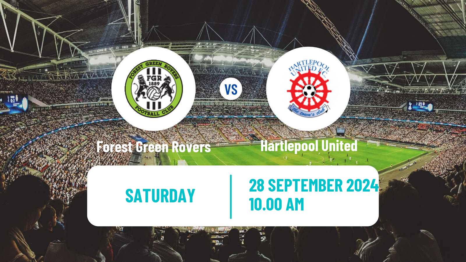 Soccer English National League Forest Green Rovers - Hartlepool United