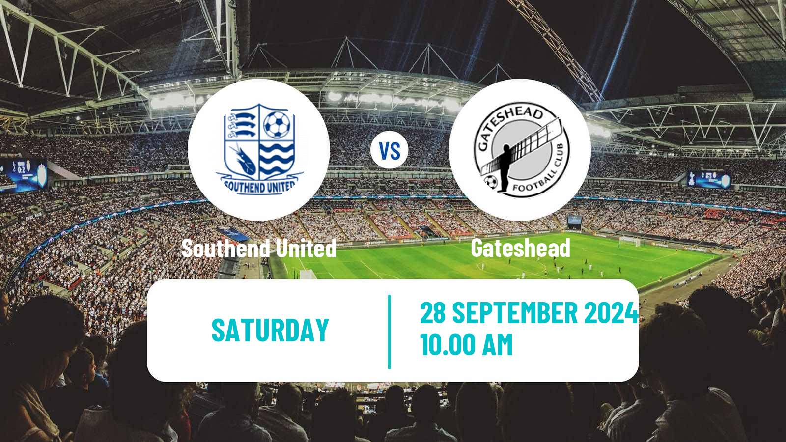 Soccer English National League Southend United - Gateshead