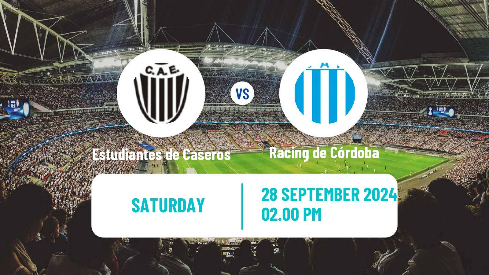 Soccer Argentinian Primera Nacional Estudiantes de Caseros - Racing de Córdoba