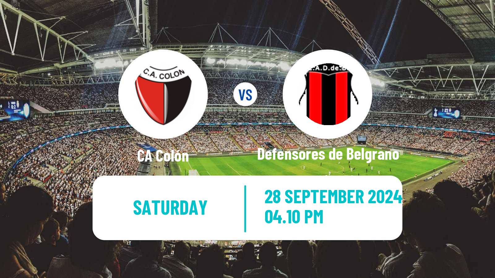 Soccer Argentinian Primera Nacional Colón - Defensores de Belgrano