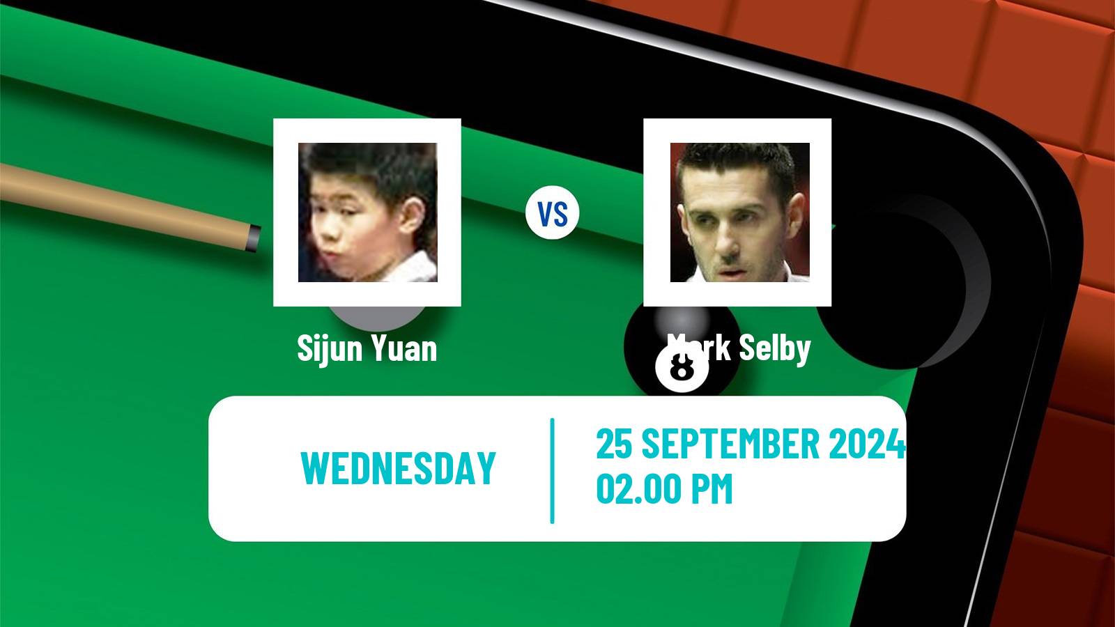 Snooker British Open Sijun Yuan - Mark Selby