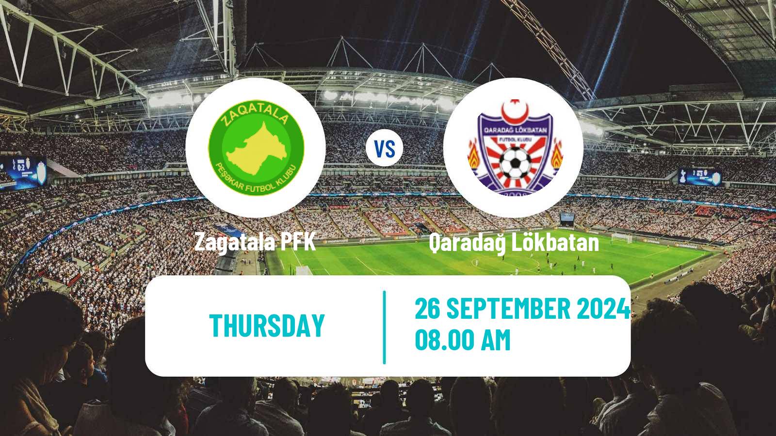 Soccer Azerbaijan First Division Zagatala - Qaradağ Lökbatan