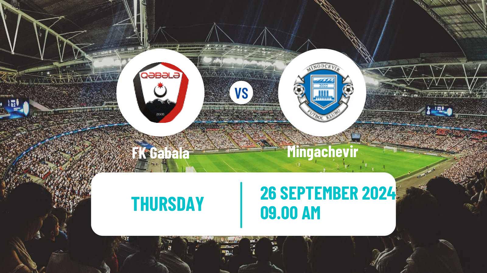 Soccer Azerbaijan First Division Gabala - Mingachevir