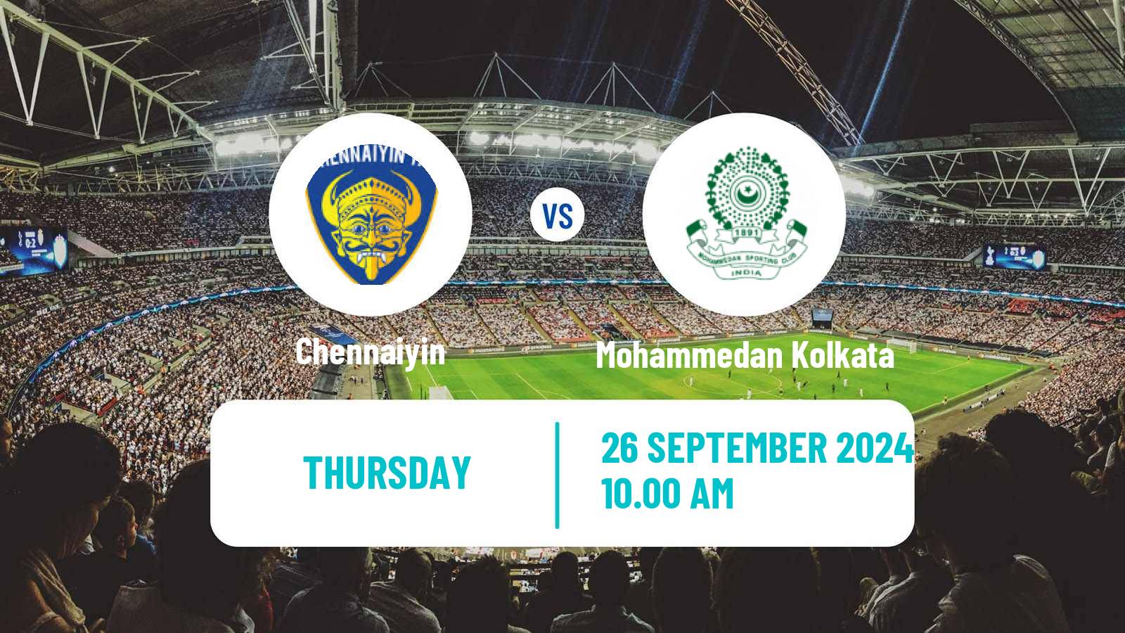 Soccer Indian ISL Chennaiyin - Mohammedan Kolkata