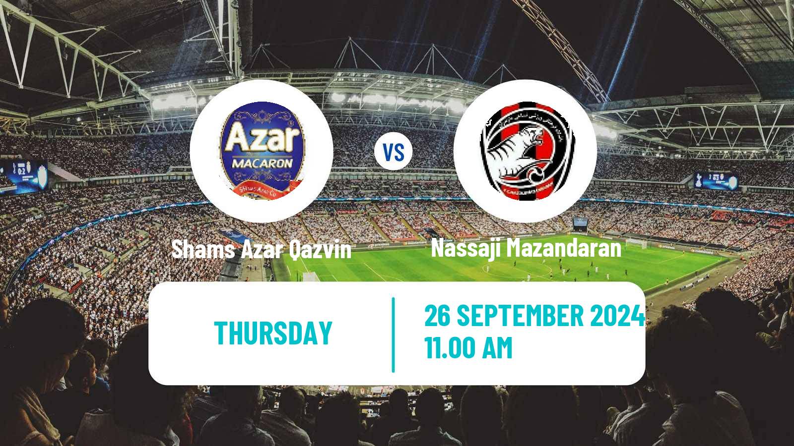 Soccer Iran Pro League Shams Azar Qazvin - Nassaji Mazandaran