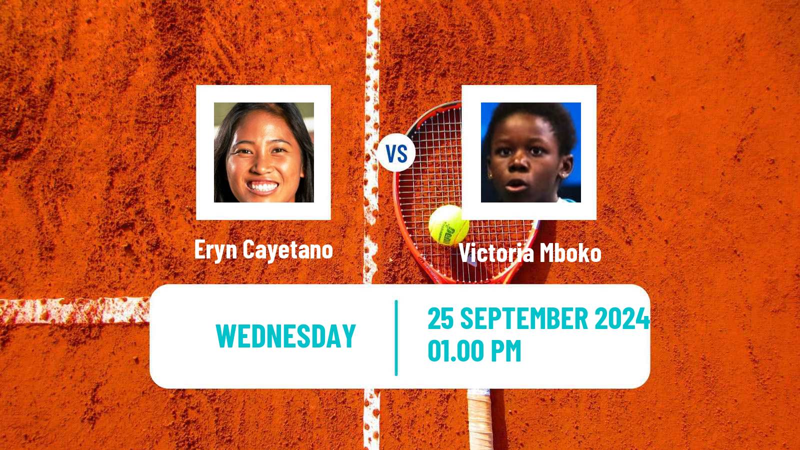 Tennis ITF W35 Berkeley Ca Women Eryn Cayetano - Victoria Mboko