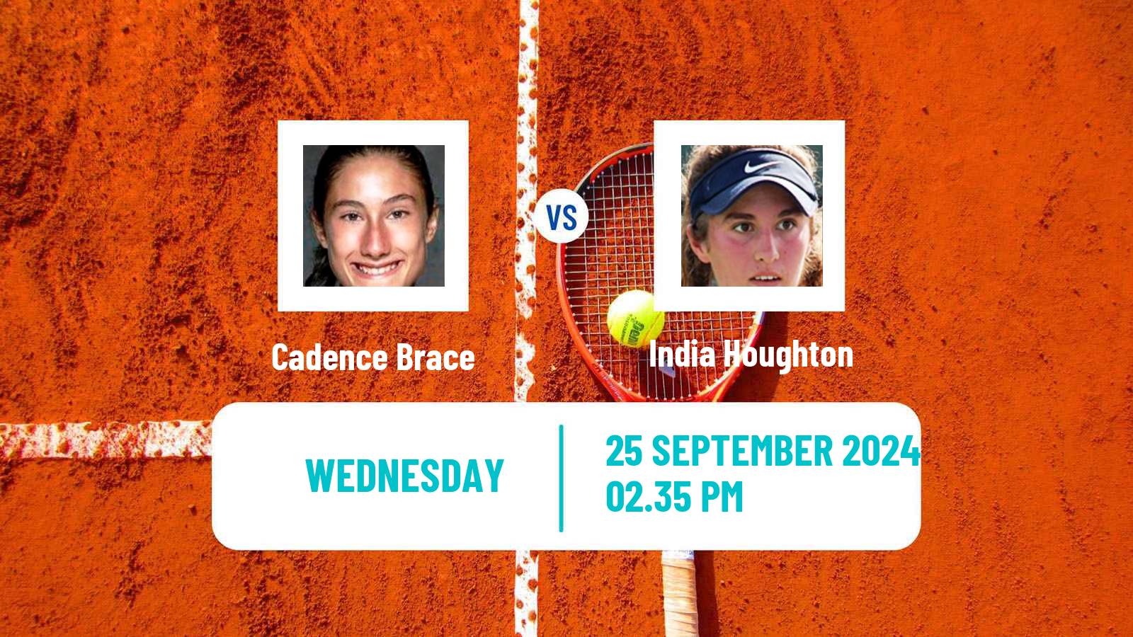 Tennis ITF W75 Templeton Ca Women Cadence Brace - India Houghton