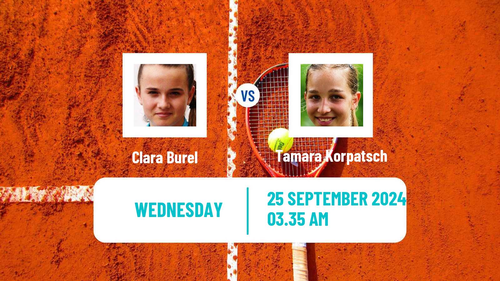 Tennis WTA Beijing Clara Burel - Tamara Korpatsch