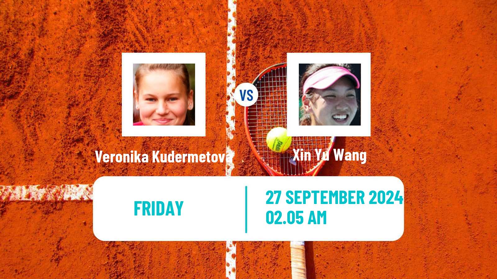 Tennis WTA Beijing Veronika Kudermetova - Xin Yu Wang