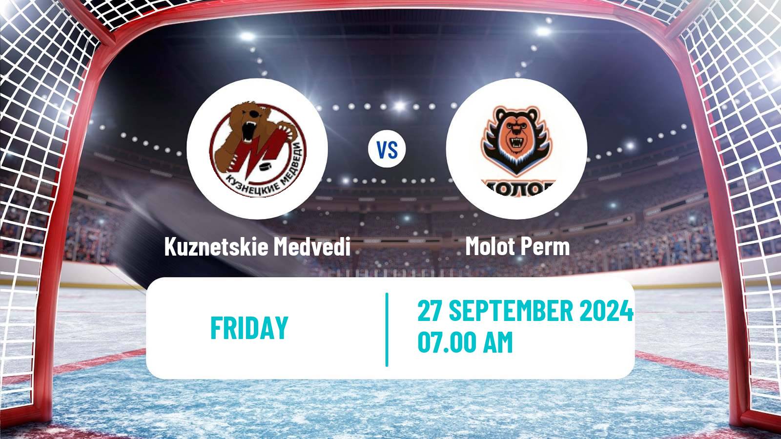 Hockey MHL Kuznetskie Medvedi - Molot Perm