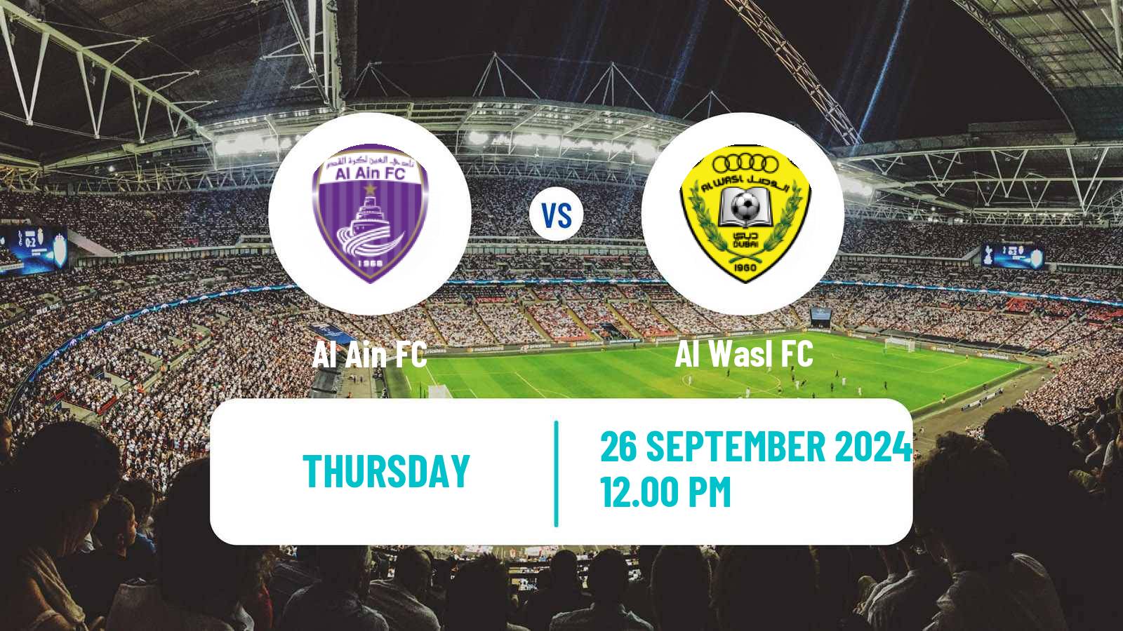 Soccer UAE Football League Al Ain - Al Wasl