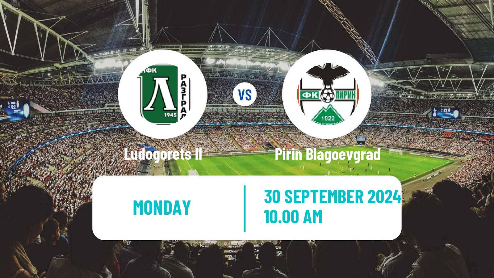 Soccer Bulgarian Vtora Liga Ludogorets II - Pirin Blagoevgrad