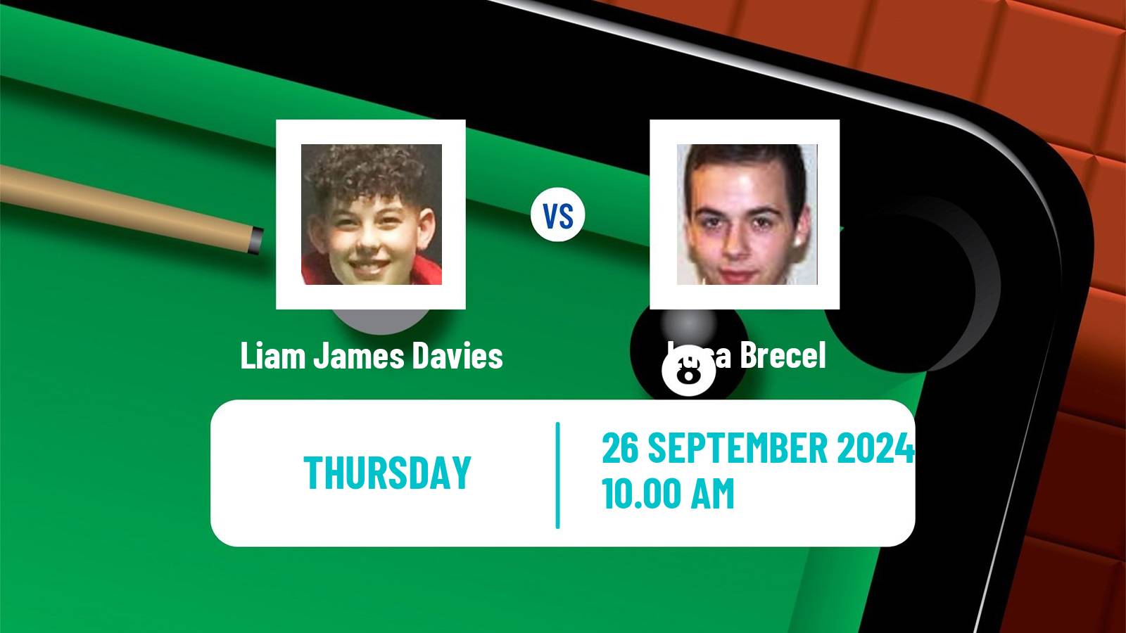 Snooker British Open Liam James Davies - Luca Brecel