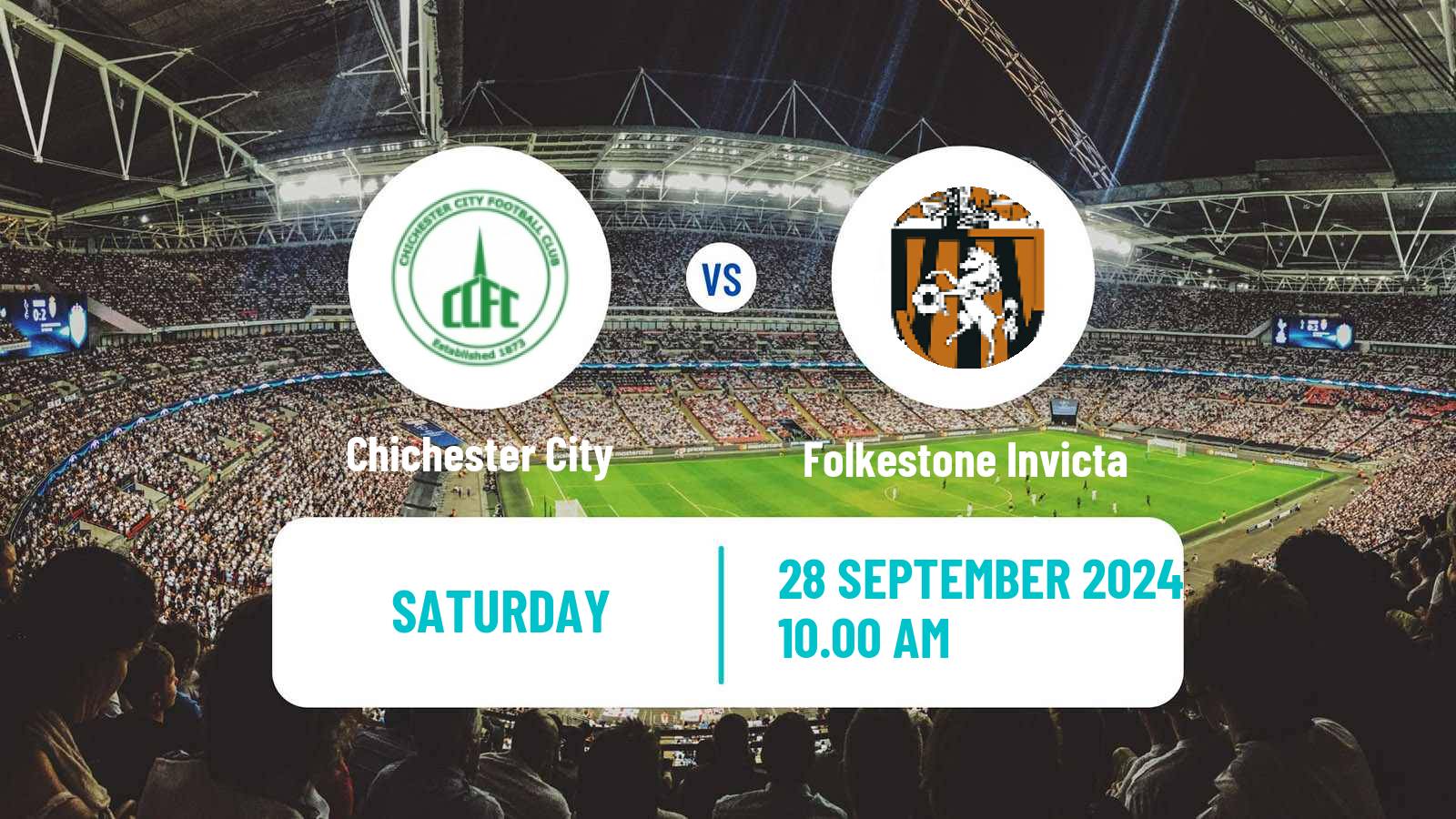 Soccer English Isthmian League Premier Division Chichester City - Folkestone Invicta