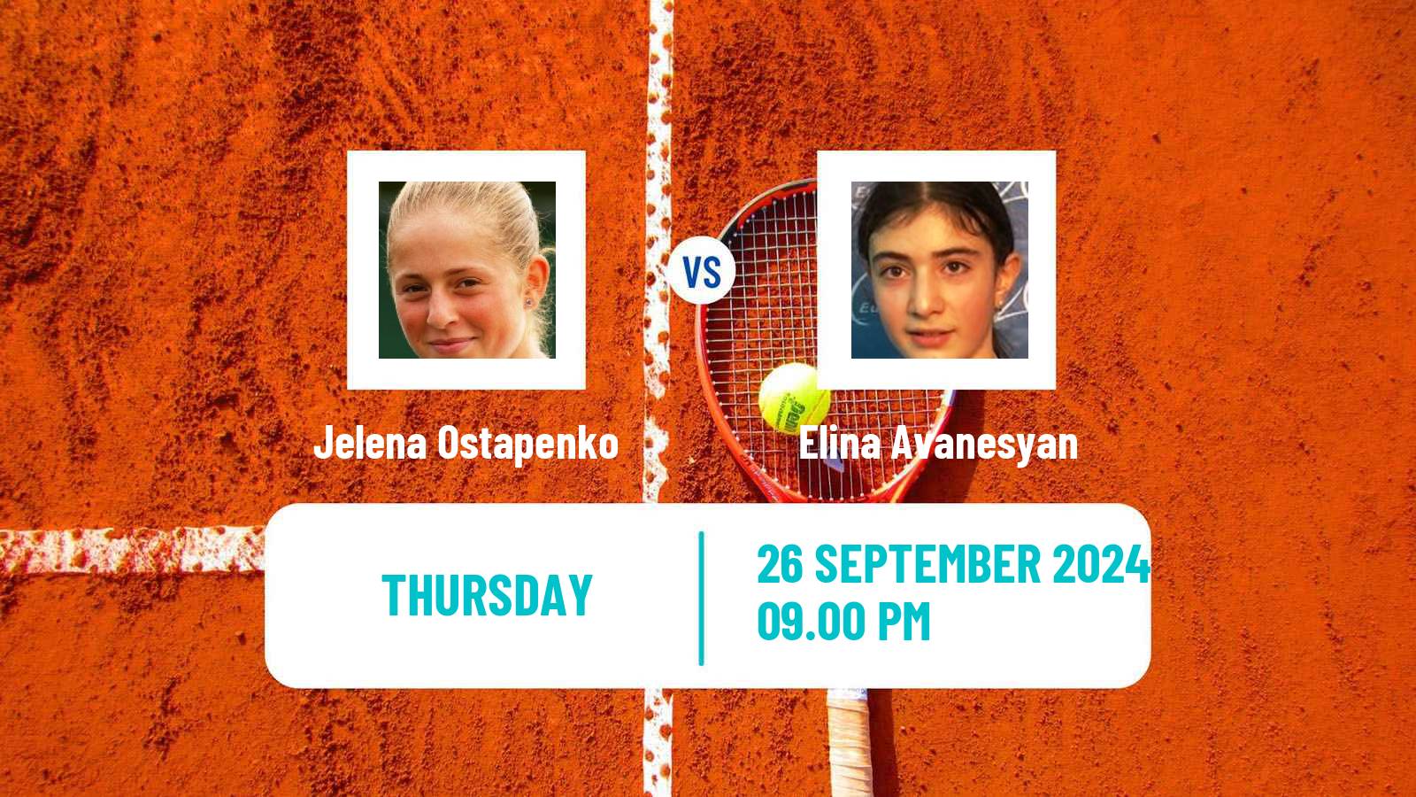 Tennis WTA Beijing Jelena Ostapenko - Elina Avanesyan