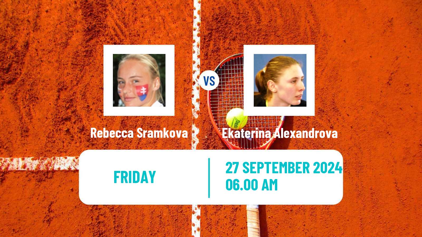 Tennis WTA Beijing Rebecca Sramkova - Ekaterina Alexandrova