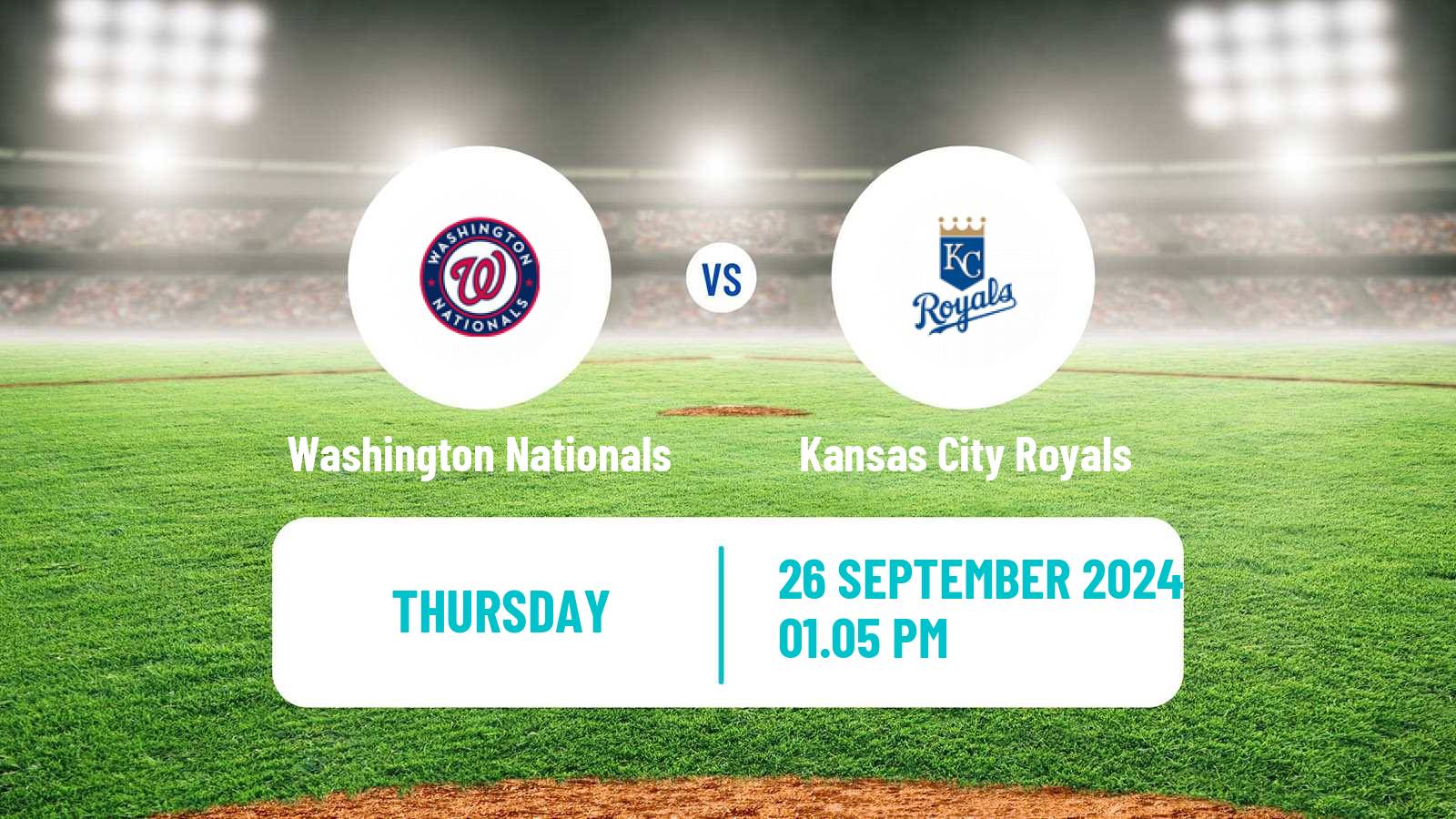 Baseball MLB Washington Nationals - Kansas City Royals