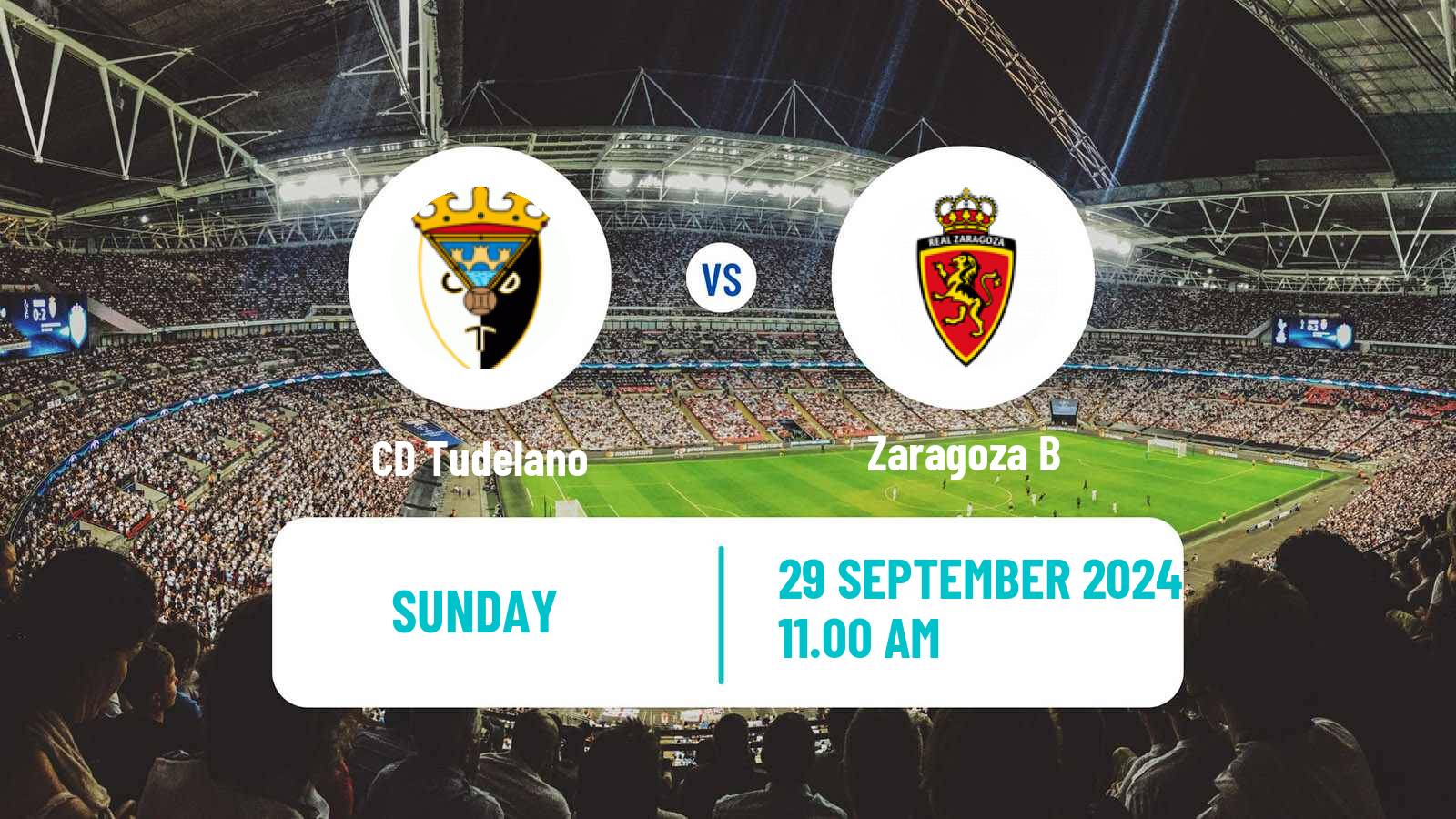 Soccer Spanish Segunda RFEF - Group 2 Tudelano - Zaragoza B