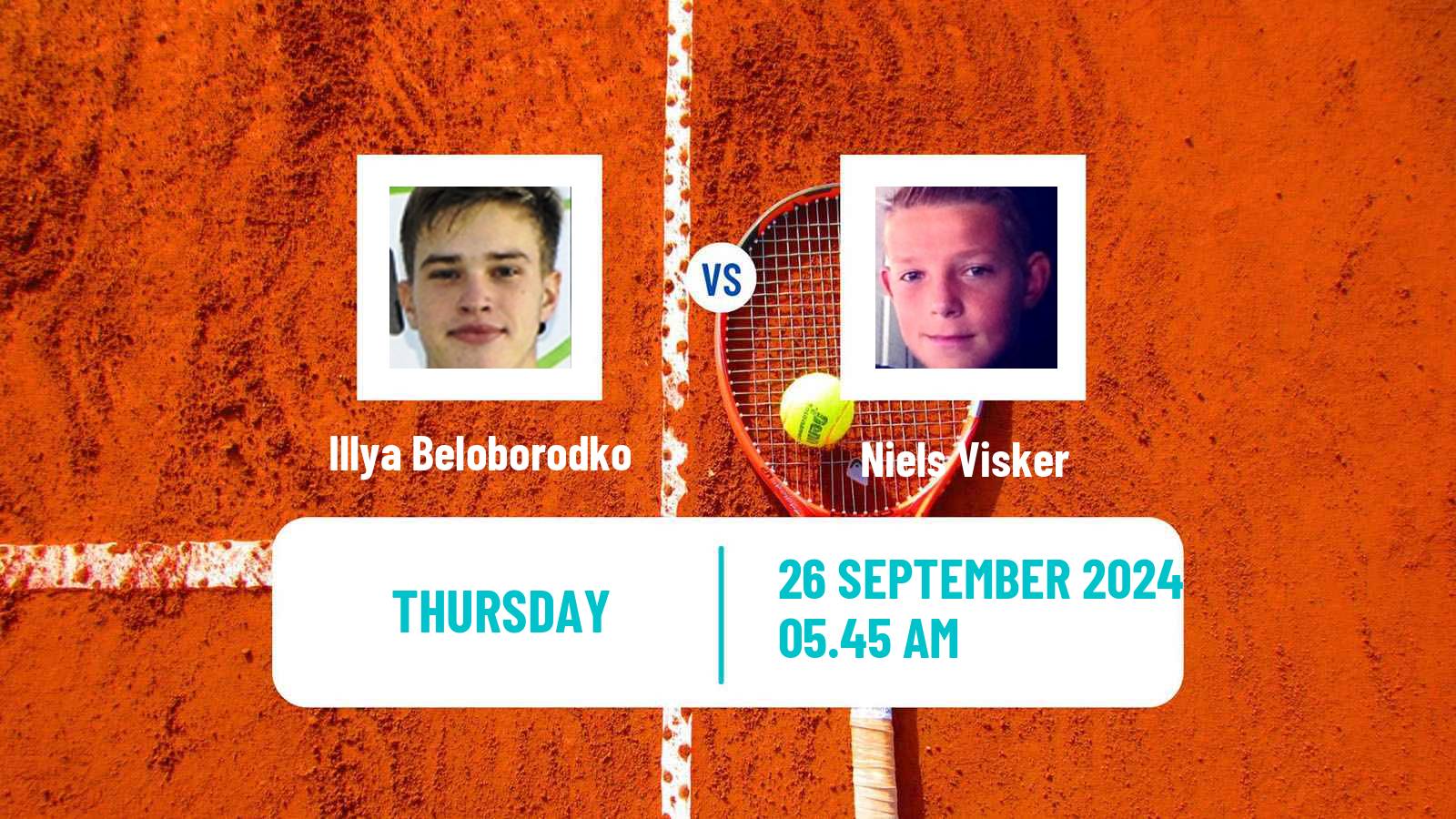 Tennis ITF M15 Trnava Men Illya Beloborodko - Niels Visker