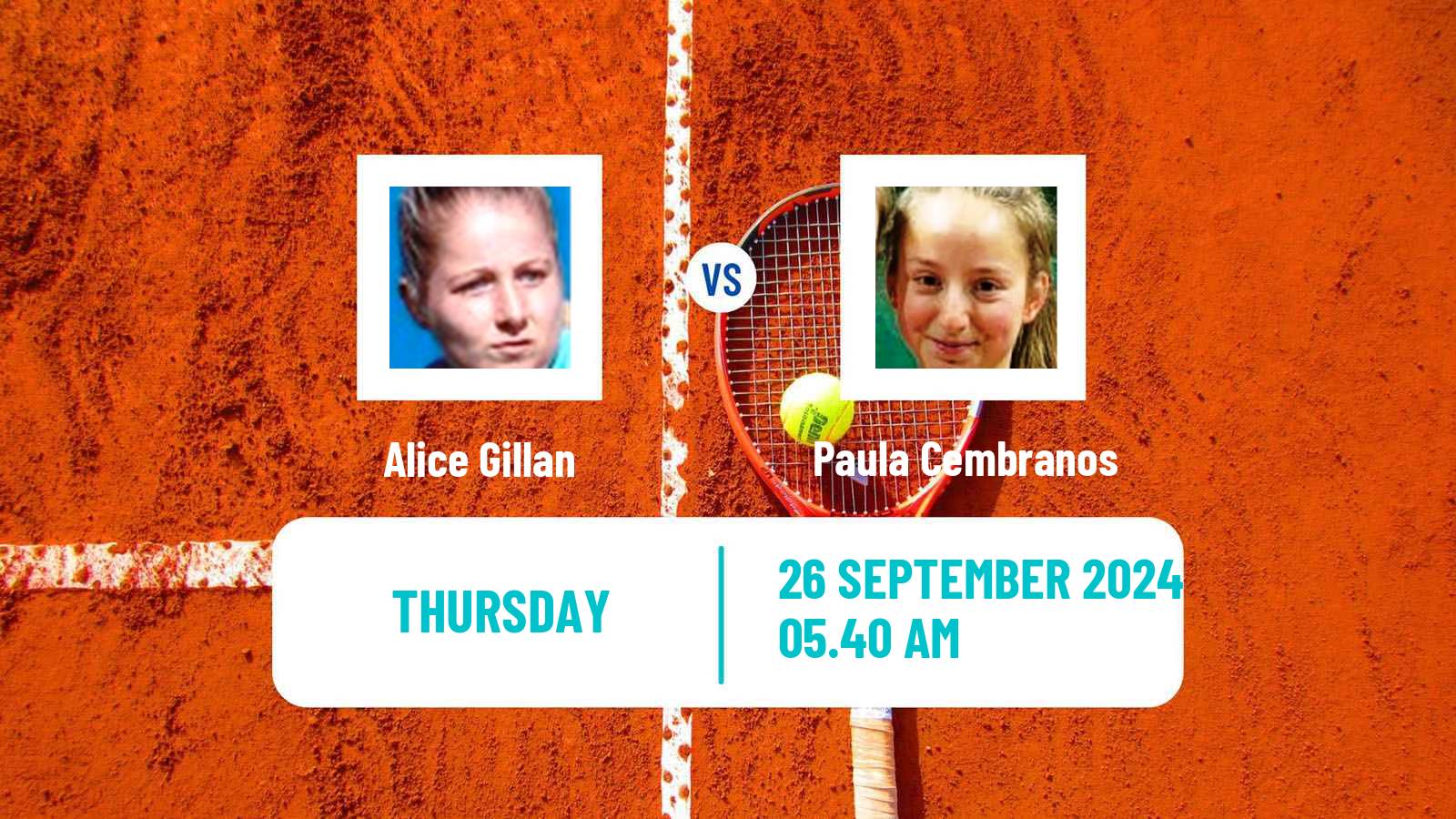 Tennis ITF W15 Madrid 3 Women Alice Gillan - Paula Cembranos