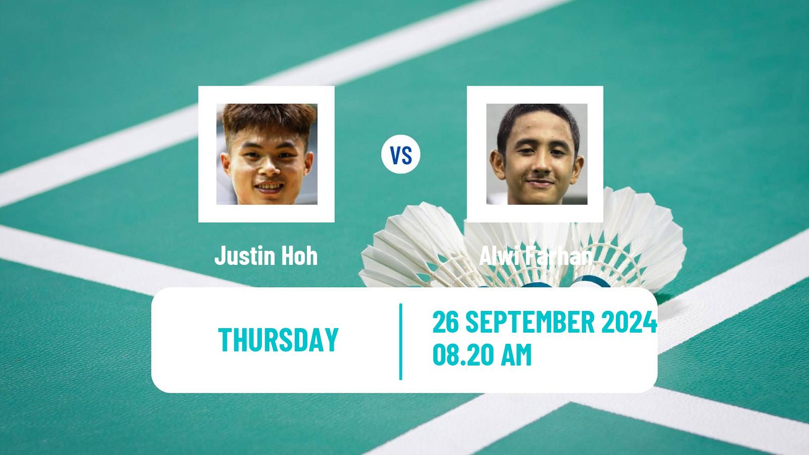 Badminton BWF World Tour Macau Open Men Justin Hoh - Alwi Farhan