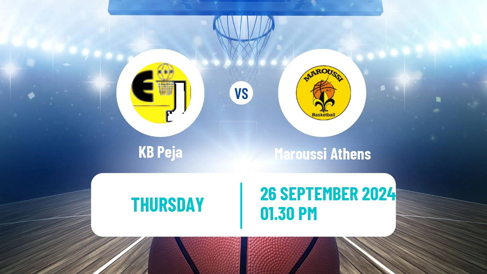 Basketball FIBA Europe Cup Peja - Maroussi Athens