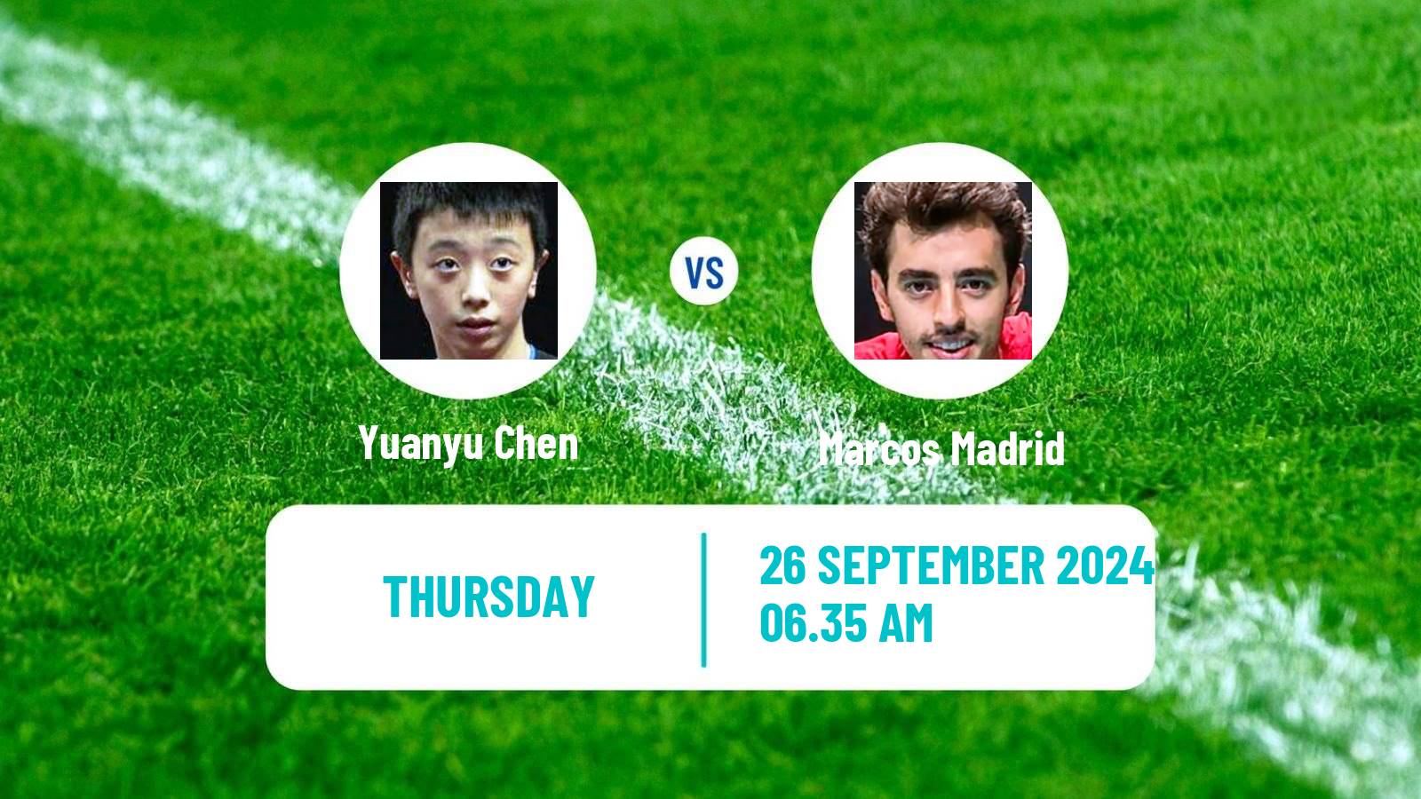 Table tennis China Smash Men Yuanyu Chen - Marcos Madrid