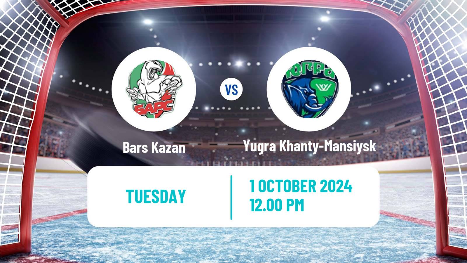 Hockey VHL Bars Kazan - Yugra Khanty-Mansiysk