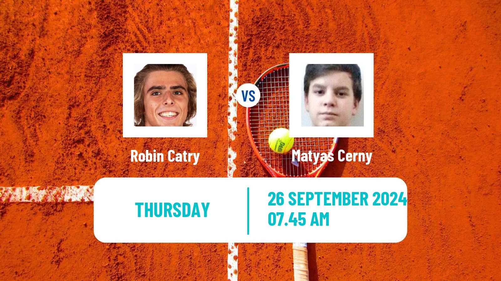 Tennis ITF M15 Trnava Men Robin Catry - Matyas Cerny