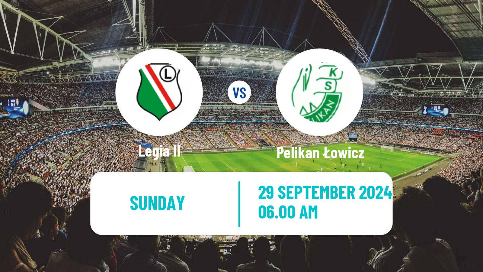 Soccer Polish Division 3 - Group I Legia II - Pelikan Łowicz