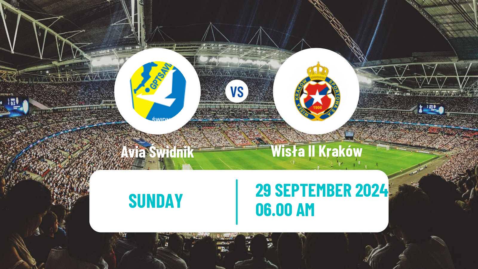 Soccer Polish Division 3 - Group IV Avia Świdnik - Wisła II Kraków