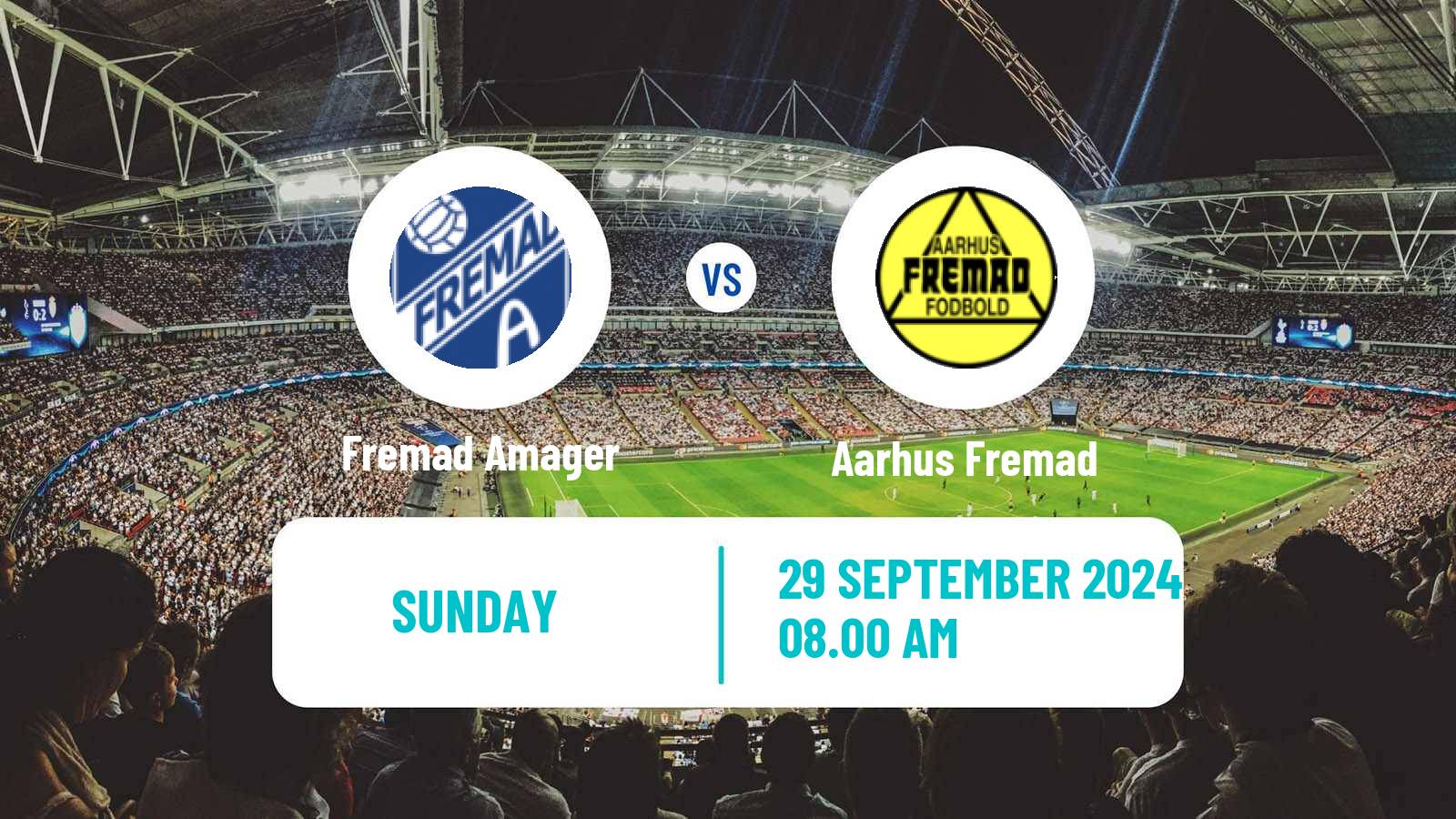 Soccer Danish 2 Division Fremad Amager - Aarhus Fremad