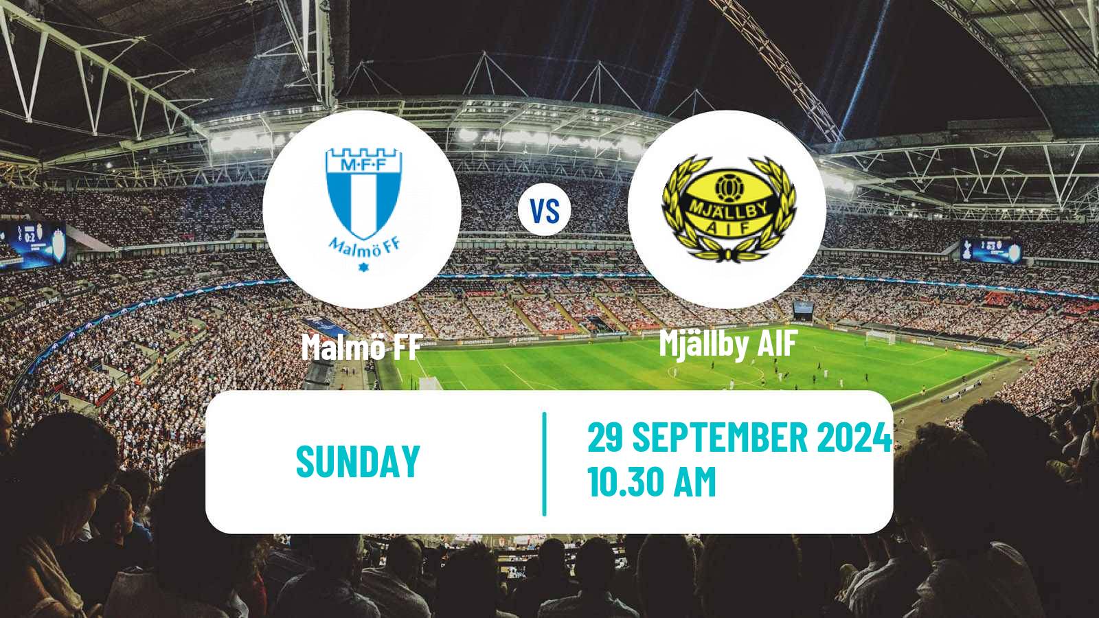 Soccer Swedish Allsvenskan Malmö - Mjällby