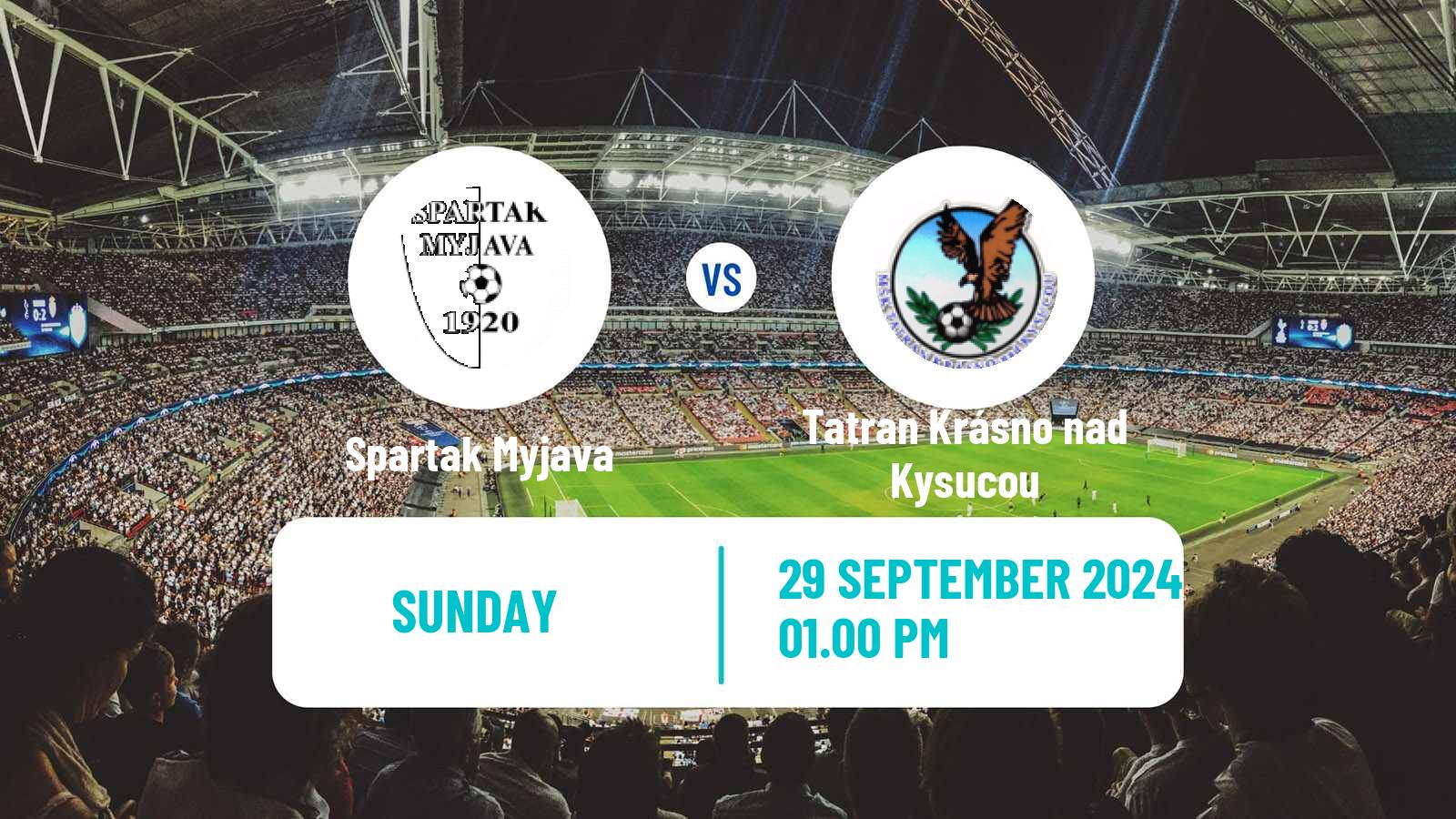 Soccer Slovak 3 Liga West Spartak Myjava - Tatran Krásno nad Kysucou