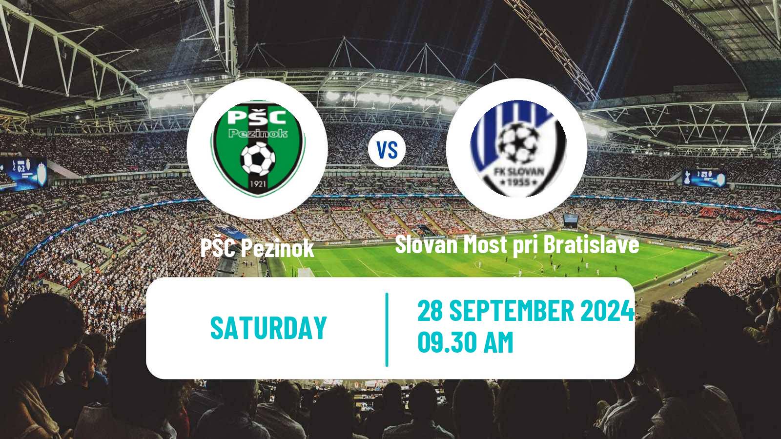 Soccer Slovak 4 Liga Bratislava Pezinok - Slovan Most pri Bratislave