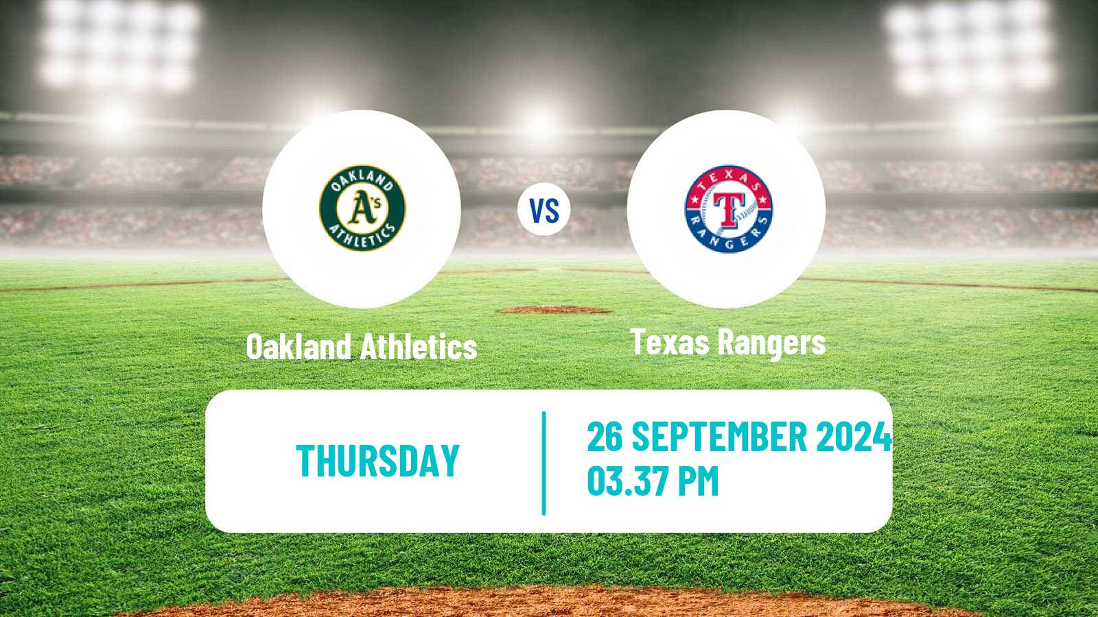 Baseball MLB Oakland Athletics - Texas Rangers