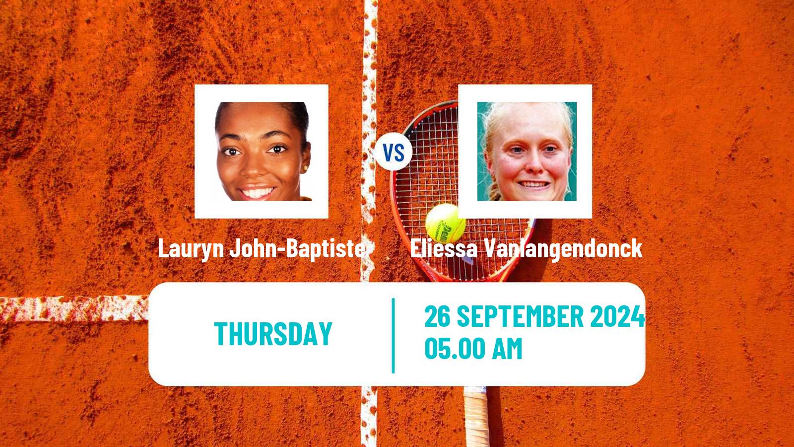 Tennis ITF W15 Monastir 37 Women Lauryn John-Baptiste - Eliessa Vanlangendonck