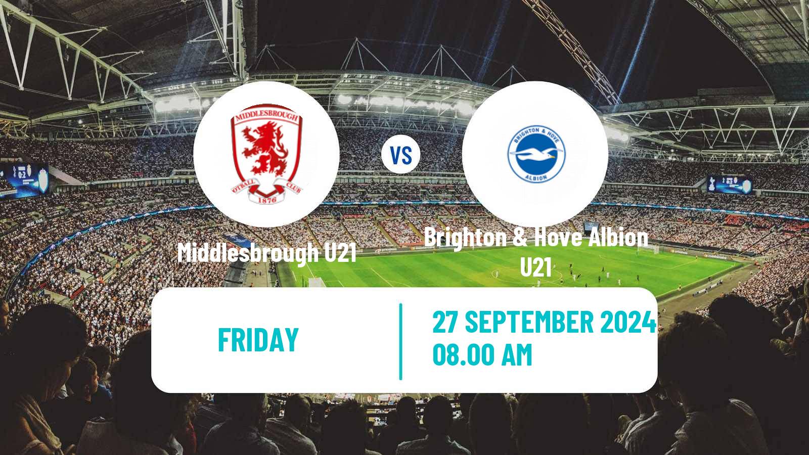 Soccer English Premier League 2 Middlesbrough U21 - Brighton & Hove Albion U21