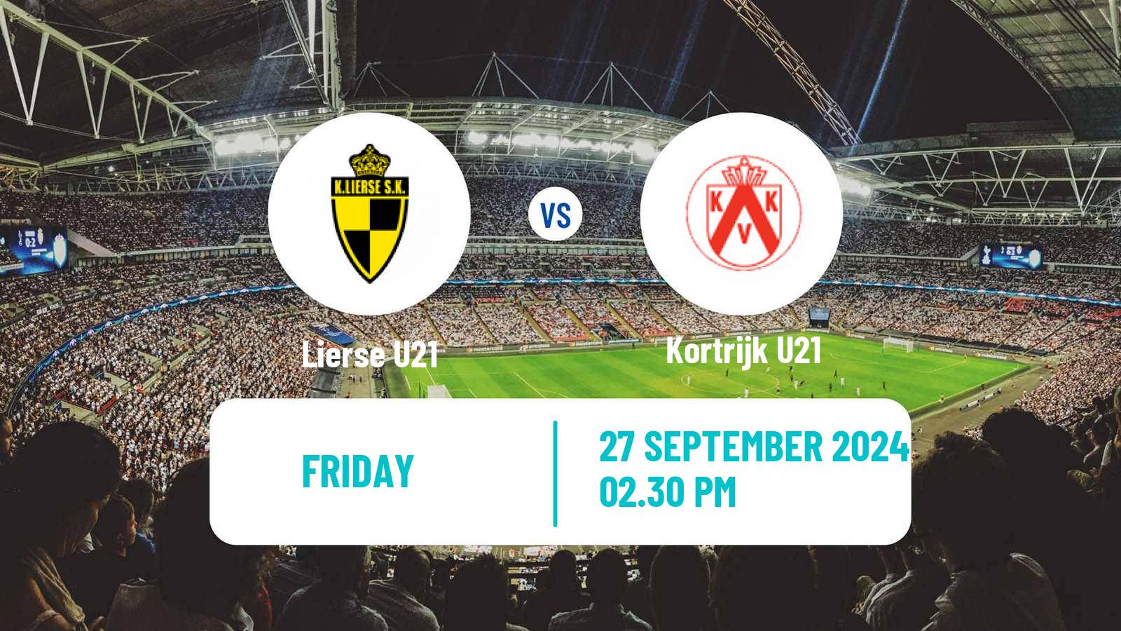 Soccer Belgian Pro League U21 Lierse U21 - Kortrijk U21