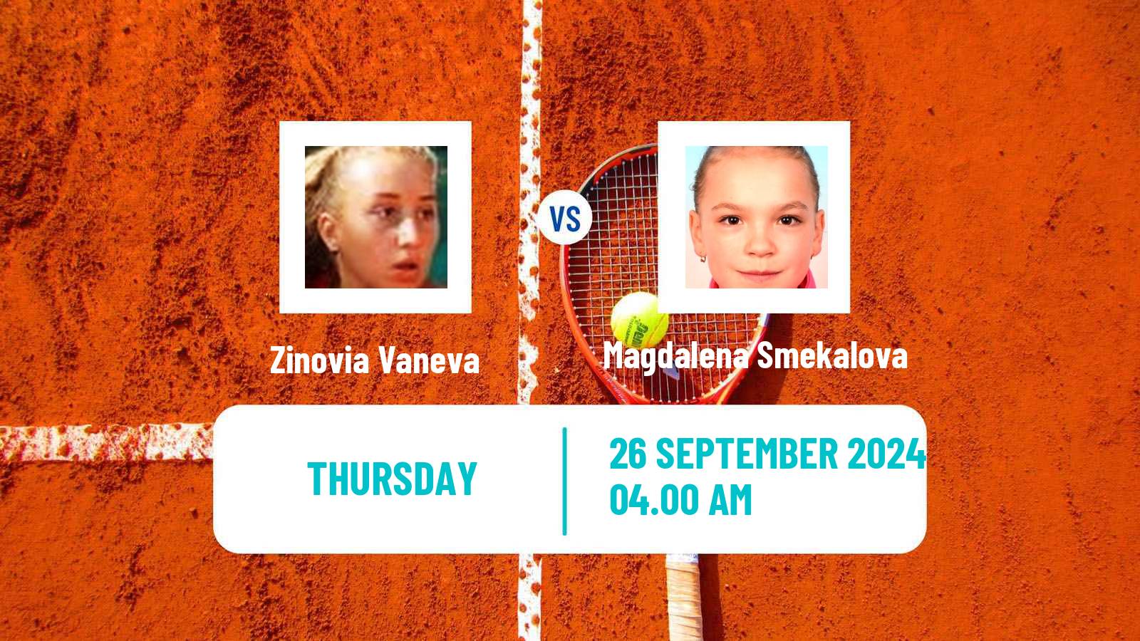 Tennis ITF W15 Varna Women Zinovia Vaneva - Magdalena Smekalova